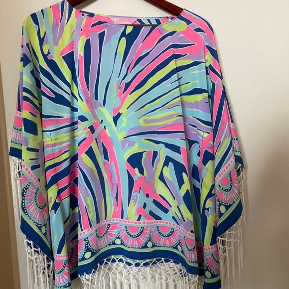 Lilly Pulitzer Tops - New Lilly Pulitzer silk caftan size S/M